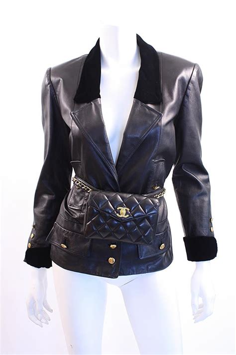 vintage chanel leather jacket|classic chanel jackets for women.